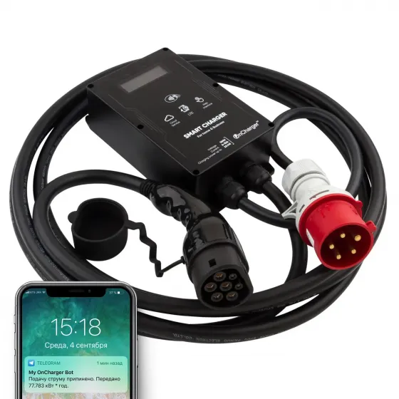Зарядная станция OnCharger Type 2 3 x 32A 22 kW WIFI NFC фото 1