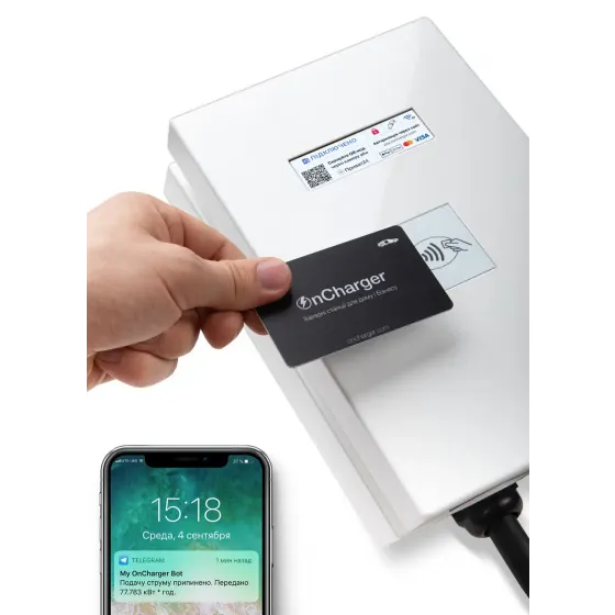 Зарядная станция для электромобилей Type 2 3x32A 22 кВт OnCharger WIFI NFC фото 4