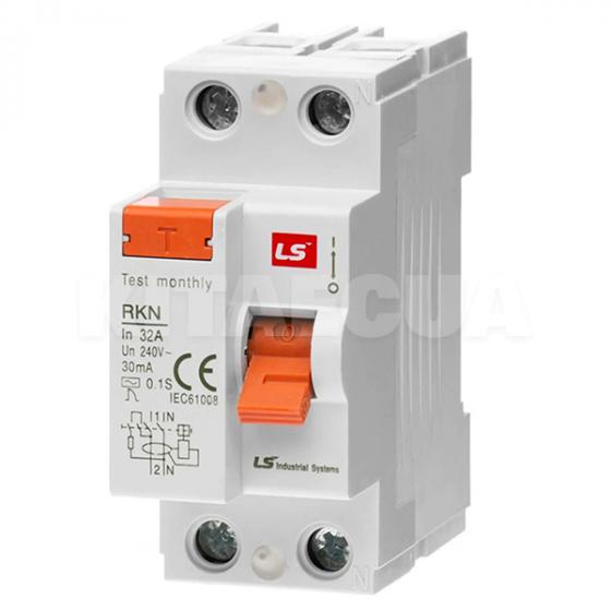 Устройство защитного отключения 32А 6 кА 30мА 2P RKN LS Electric (062203028B) фото 1