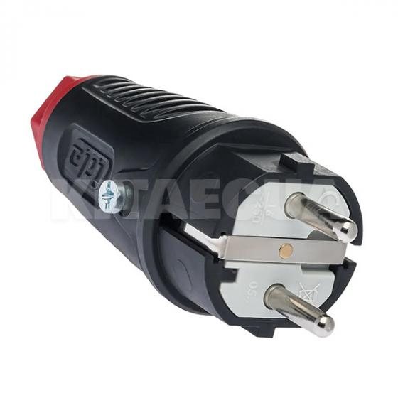 Вилка кабельная 16A 250В 2P+E IP54 черная IDE (115) фото 1