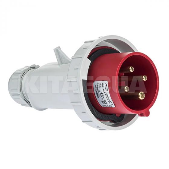 Вилка кабельная 16A 415В 3P+E IP67 красная IDE (3602) фото 1