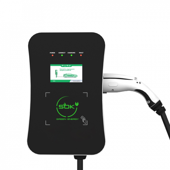 Зарядная станция S'OK Green Energy M3W Series Wallbox EV Charger, 3 фазы, 22 кВт, 32a/380v (SM3W32232542-7wf) фото 2