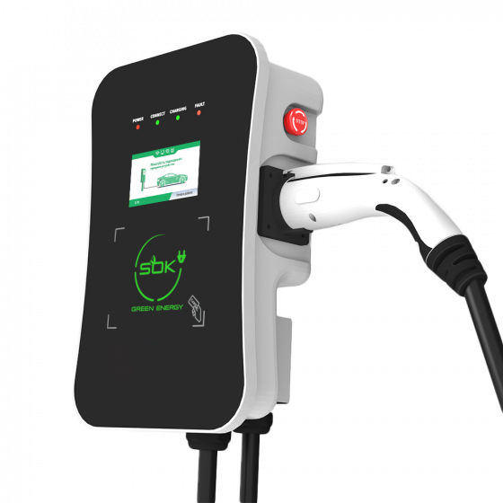 Зарядная станция S'OK Green Energy M3W Series Wallbox EV Charger, 3 фазы, 22 кВт, 32a/380v (SM3W32232542-7wf) фото 1