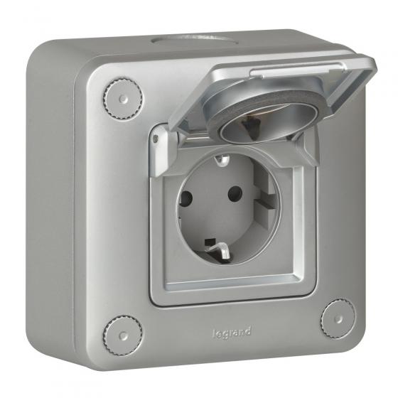 Металлическая розетка для скрытого монтажа Legrand Green'up Access (077856) фото 1