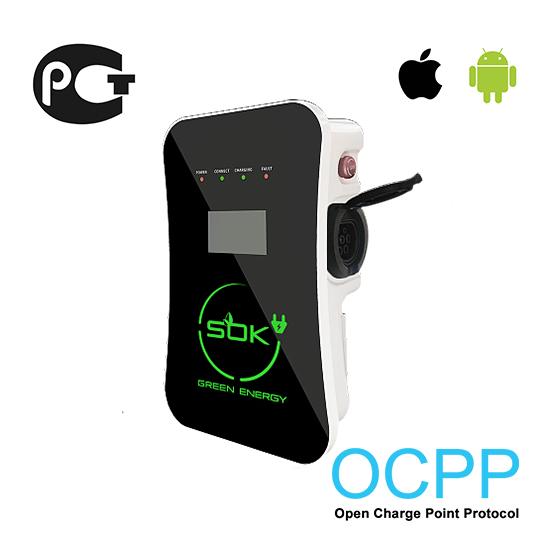 Зарядная станция S'OK Green Energy M3W Series Wallbox EV Charger, 1 фаза, 7 кВт, 32А/220В (SM3W10732542-0) фото 2