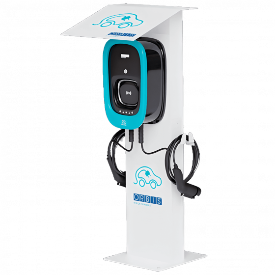 Зарядная станция Orbis VIARIS COMBI+ трехфазная, 2х22 кВт, с кабелем Т2, с розеткой T2 (OB94P72CKA2) фото 2