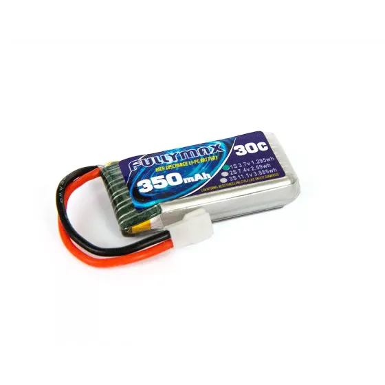 Аккумулятор Fullymax 3.7V 350mAh Li-Po 1S 30C Molex (Hubsan X4 107, Walkera, MJX) фото 1