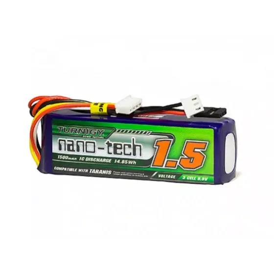 Аккумулятор Turnigy Nano-Tech 1500mAh LiFe 3S 9.9V Transmitter Pack (Taranis Compatible) фото 1