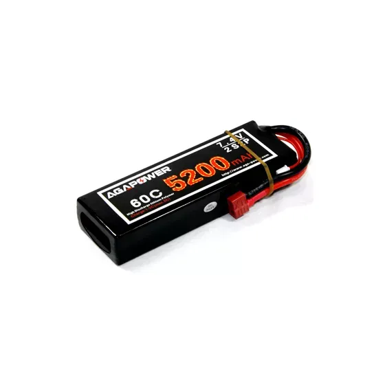 Аккумулятор AGA POWER Li-Po 5200mAh 7.4V 2S1P 60C Hardcase 25x47x138мм T-Plug фото 1