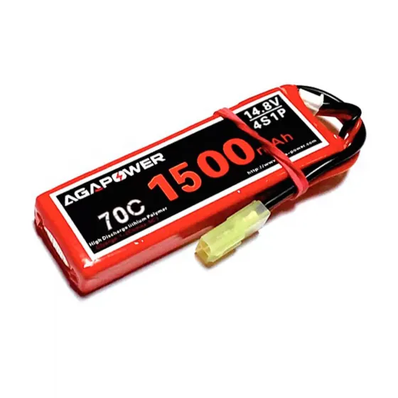 Аккумулятор AGA POWER Li-Po 1500mAh 14.8V 4S 70C Softcase T-Plug фото 1