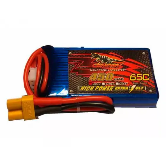 Аккумулятор Dinogy Li-Pol 450mAh 7.4V 2S 65C, XT30 фото 1