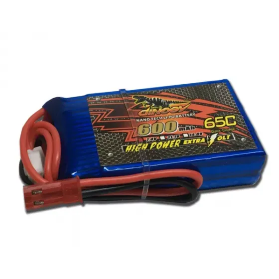 Аккумулятор Dinogy Li-Pol 600mAh 7.4V 2S 65C, JST фото 1
