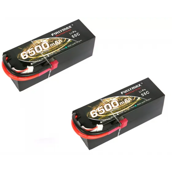 Аккумулятор Fullymax 14.8V 6500mAh Li-Po 4S2P 55C, T-plug HardCase (2 шт.) фото 1