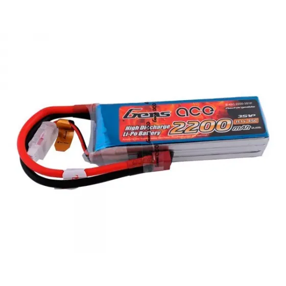 Аккумулятор Gens Ace LiPO 11,1 В 2200 мАч 3S 45C фото 1
