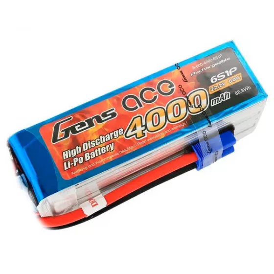 Аккумулятор Gens Ace LiPO 22,2 В 4000 мАч 6S 60C фото 1