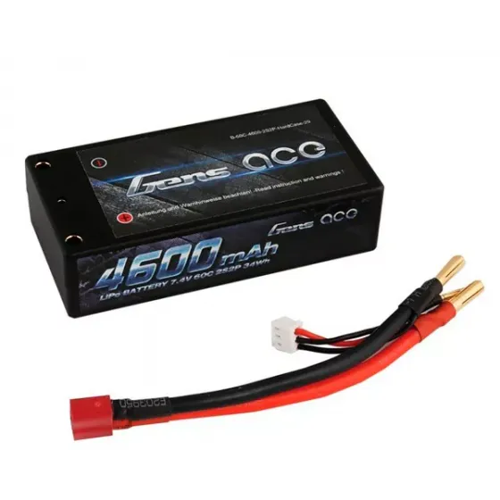 Аккумулятор Gens Ace LiPO 7,4 В 4600 мАч 2S 60C фото 1