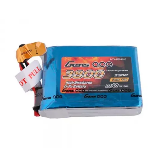 Аккумулятор Gens Ace LiPO 7,4 В 3800 мАч 2S 1C фото 1