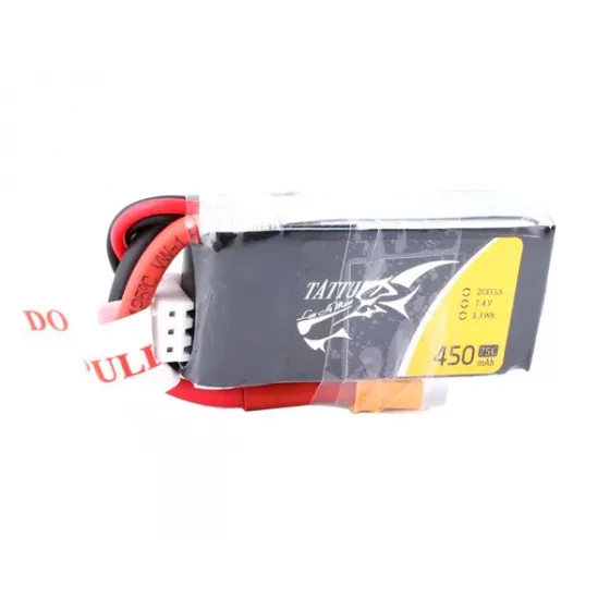 Аккумулятор Tattu LiPO 7,4 B 450 мАч 2S 75C фото 1