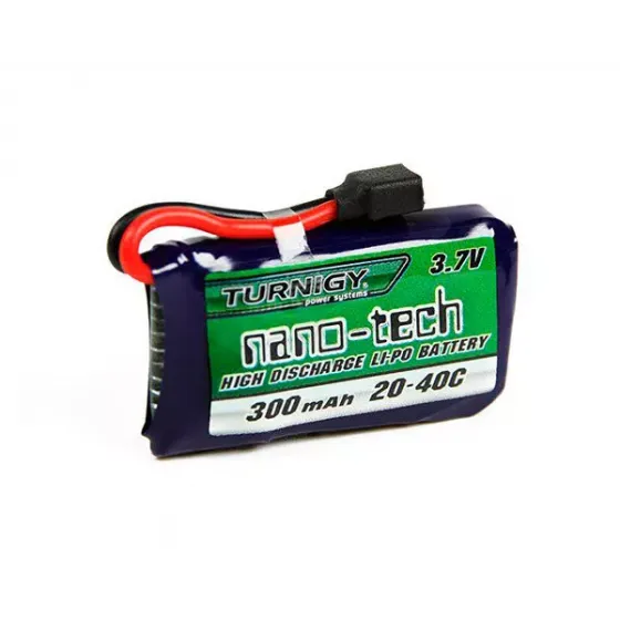 Аккумулятор Turnigy 3.7V 300mAh 1S 20~40C Lipo, Nano-Tech (для Hubsan X4/X6, Walkera, Losi) фото 1
