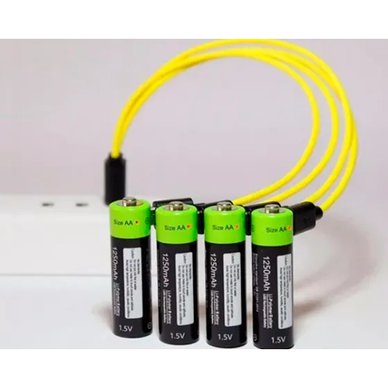 Аккумулятор Znter 1.5V 1250mAh AA USB Rechargeable LiPoly Battery (4 шт) фото 4