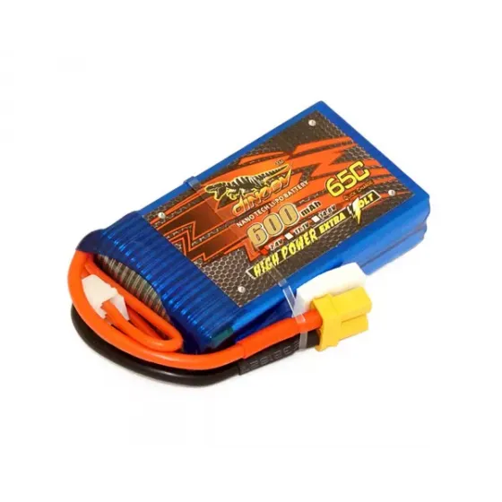 Аккумулятор Dinogy Li-Pol 600mAh 7.4V 2S 65C XT30 фото 1