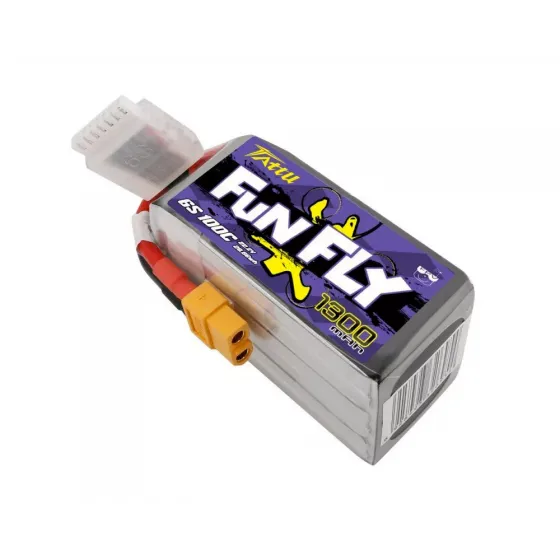 Аккумулятор Tattu LiPO 22,2В 1300мАч 6S 100C 75х36х44мм 225г XT60 (TA-FF-100C-1300-6S1P) фото 2