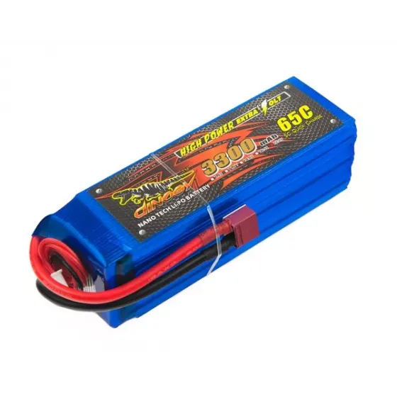 Аккумулятор Dinogy Li-Pol 3300mAh 22.2V 6S 65C 43x42x133мм T-Plug фото 1