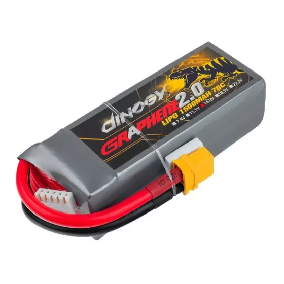 Аккумулятор Dinogy G2.0 Li-Po 1500mAh 14.8V 4S 70C XT60 фото 1