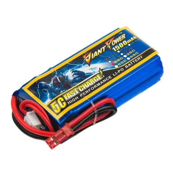 Аккумулятор Dinogy Giant Power Li-Po 1500mAh 7.4V 2S 25C JST фото 1
