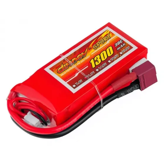 Аккумулятор Dinogy Sport Li-Po 1300mAh 11.1V 3S 30C T-Plug фото 1