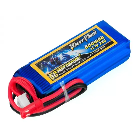 Аккумулятор Dinogy Sport Li-Po 800mAh 11.1V 3S 25C JST фото 1