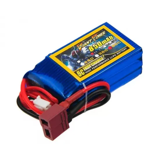 Аккумулятор Dinogy Giant Power Li-Po 850mAh 11.1V 3S 50C для T-Rex 250 фото 1