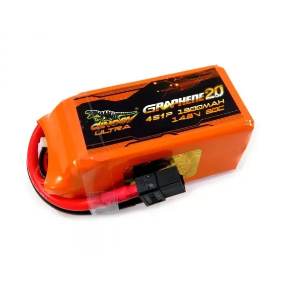 Аккумулятор Dinogy ULTRA G2.0 Li-Pol 1300mAh 14.8V 4S 80C XT60 фото 1