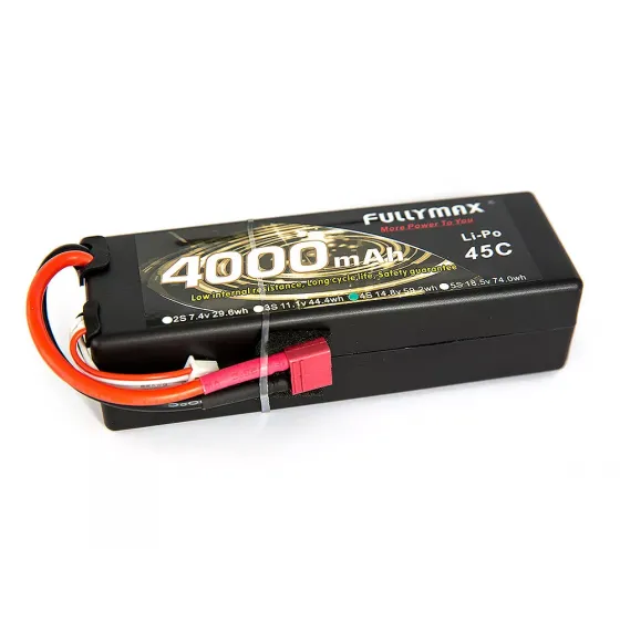 Аккумулятор Fullymax 14.8V 4000mAh Li-Po 4S1P 45C, T-plug HardCase фото 1