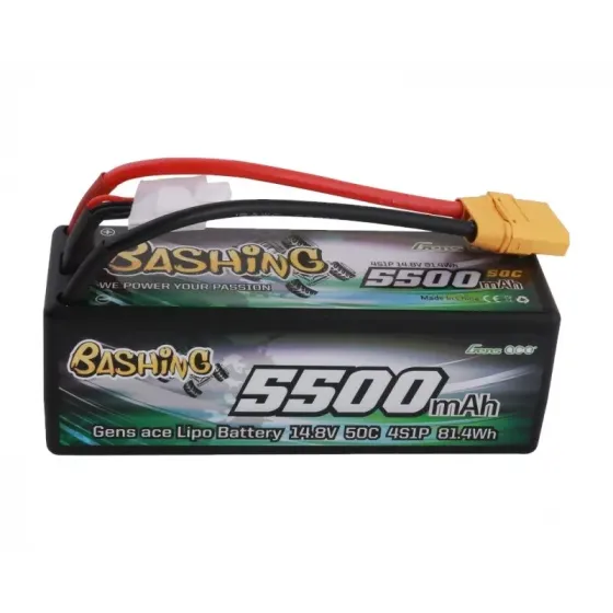 Аккумулятор Gens Ace LiPo 14,8В 5500мАч 4S 50C XT90 (B-50C-5500-4S1P-HardCase-14) фото 1