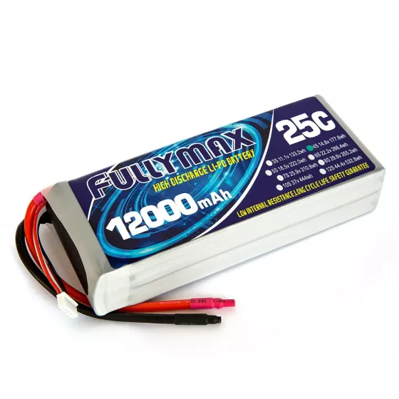 Аккумулятор Fullymax 14.8V 12000mAh Li-Po 4S 25C UAV фото 1