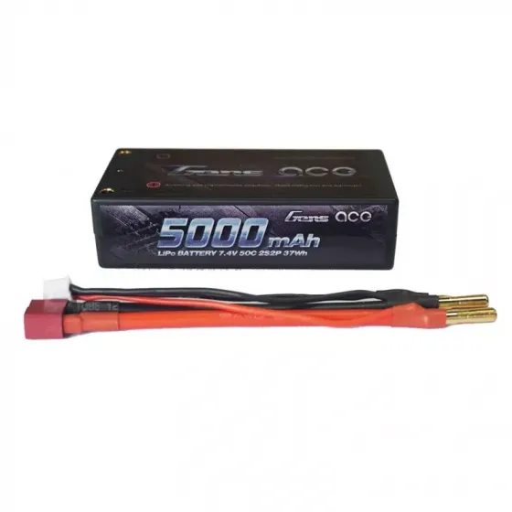 Аккумулятор Gens Ace Li-PO 7,4 В 5000 мАч 50C (B-50C-5000-2S2P-HardCase-29-A) фото 1
