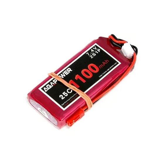 Аккумулятор Li-Po Aga Power Softcase 7,4V 2S JST (1100 mAh 25C) (AGA25-1100-2S-S) фото 1