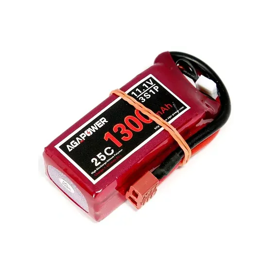 Аккумулятор Li-Po Aga Power Softcase T-Plug 11,1V 3S (1300 mAh 25C) (AGA25-1300-3S-S) фото 1