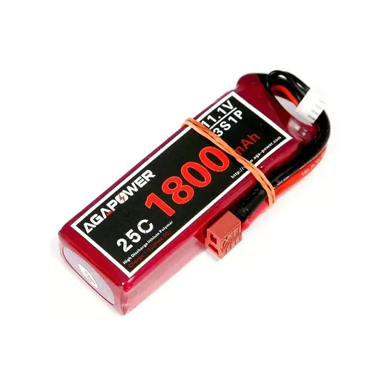 Аккумулятор Li-Po Aga Power Softcase T-Plug 11,1V 3S (1800 mAh 25C) (AGA25-1800-3S-S) фото 1