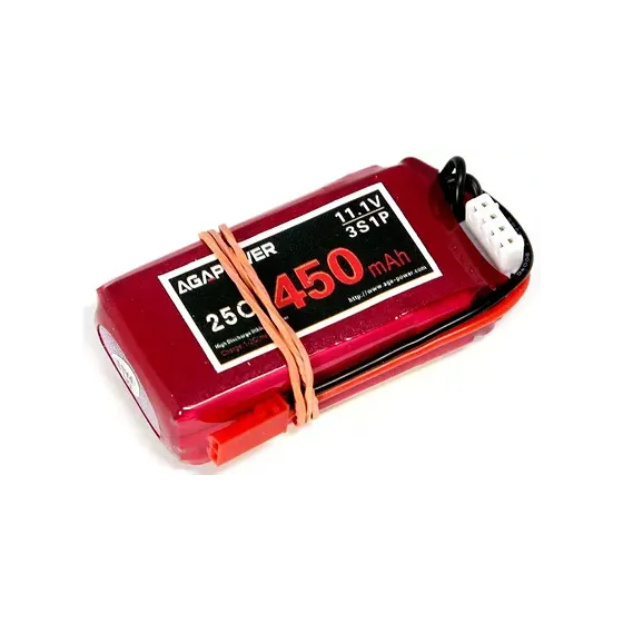 Аккумулятор Li-Po Aga Power Softcase JST 11,1V 3S (450 mAh 25C) (AGA25-450-3S-S) фото 1