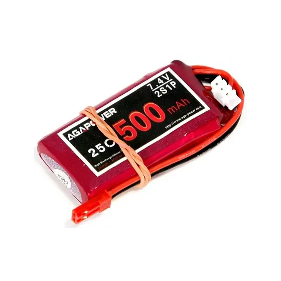 Аккумулятор Li-Po Aga Power Softcase 7,4V 2S JST (500 mAh 25C) (AGA25-500-2S-S) фото 1
