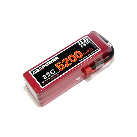 Аккумулятор Li-Po Aga Power Softcase T-Plug 22,2V 6S (5200 mAh 25C) (AGA25-5200-6S-S) фото 1