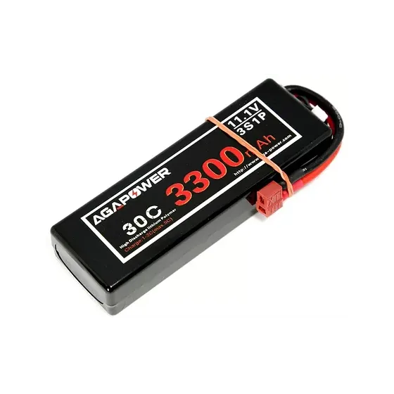Аккумулятор Li-Po Aga Power Hardcase T-Plug 11,1V 3S (3300 mAh 30C) (AGA30-3300-3S-H) фото 1