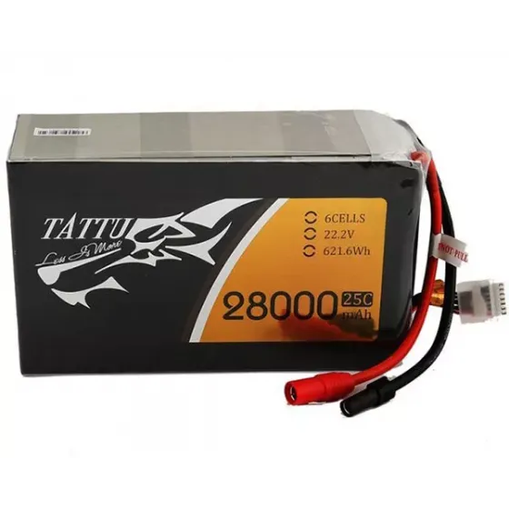 Аккумулятор Tattu LiPO 22,2 В 28000 мАч 6S 25C (TA-25C-28000-6S1P) фото 1