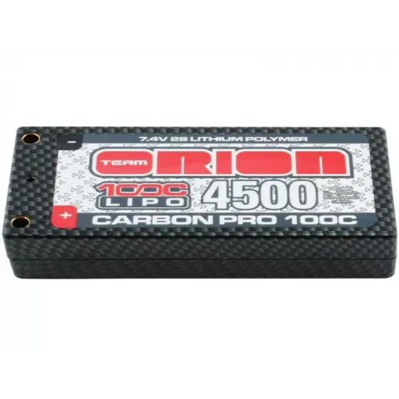 Аккумулятор Team Orion 7,4В(2s) 4500mAh Tubes-plug LiPo 100C Hard Case Carbon Pro фото 1