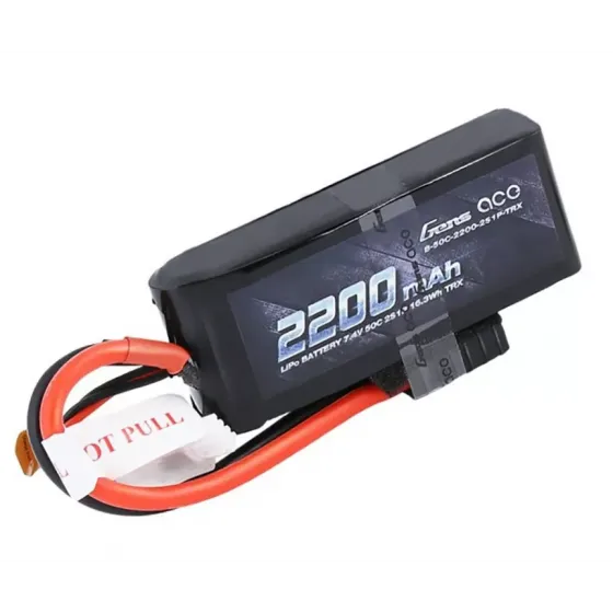 Аккумулятор Gens Ace LiPO 7,4 В 2200 мАч 2S 50C (B-50C-2200-2S1P-TRX) фото 1