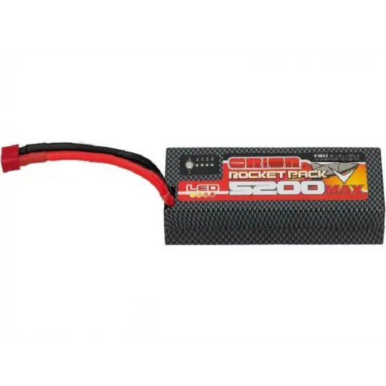 Аккумулятор Team Orion Rocket Pack V-Max 7.4 В (2S) 5200mah Deans T-Plug LiPo 55C Rectangular фото 1