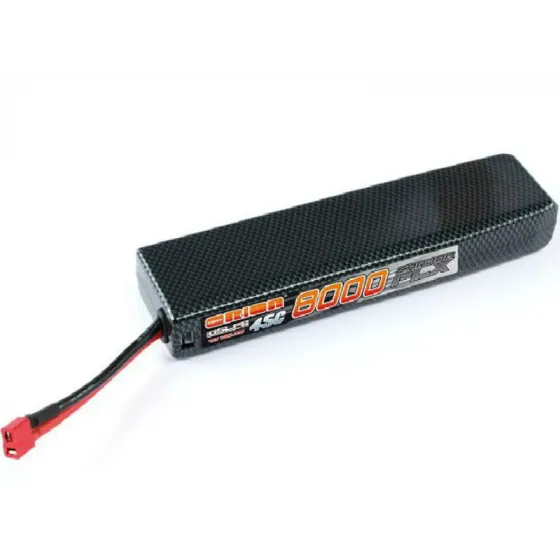 Аккумулятор Team Orion 7,4В(2s) 8000mAh Deans T-Plug LiPo 45C Carbon FLX Hard Case фото 1