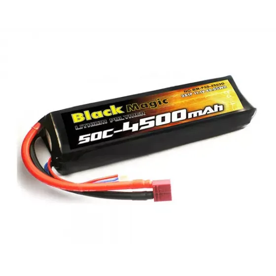 Аккумулятор Black Magic 11,1V(3S) 4500mAh Deans plug LiPo 50C фото 1